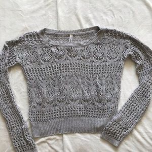 Grey knit sweater